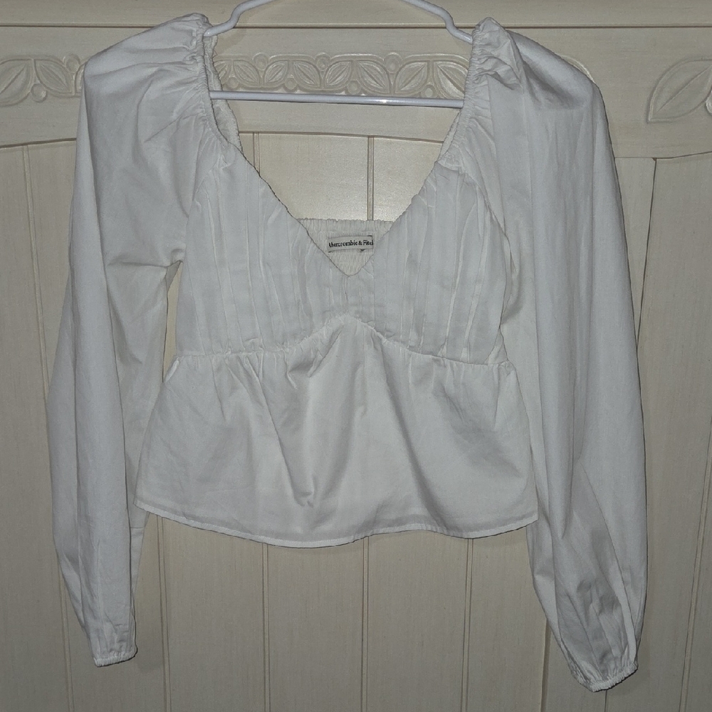 White Long Sleeve Women's Top